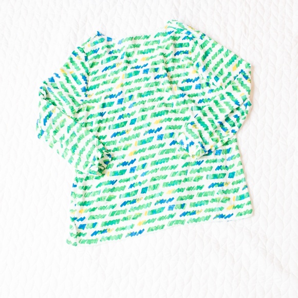 Vince Camuto Tops - Vince Camuto | Watercolor Green Long Sleeve Blouse